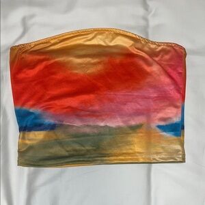 SHEIN Multicolor Strapless Top